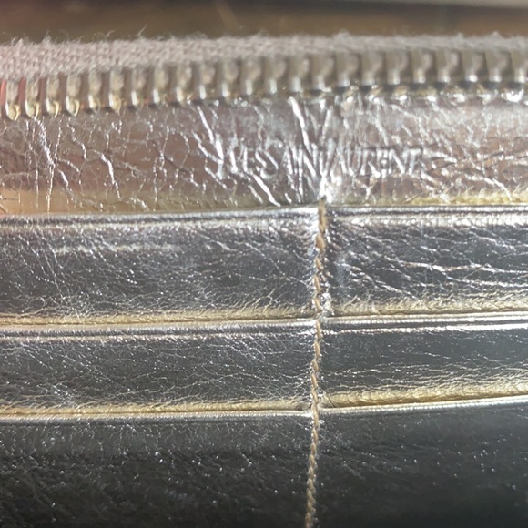 YSL gold Belle du Jour zip around leather wallet - Picture 13 of 16